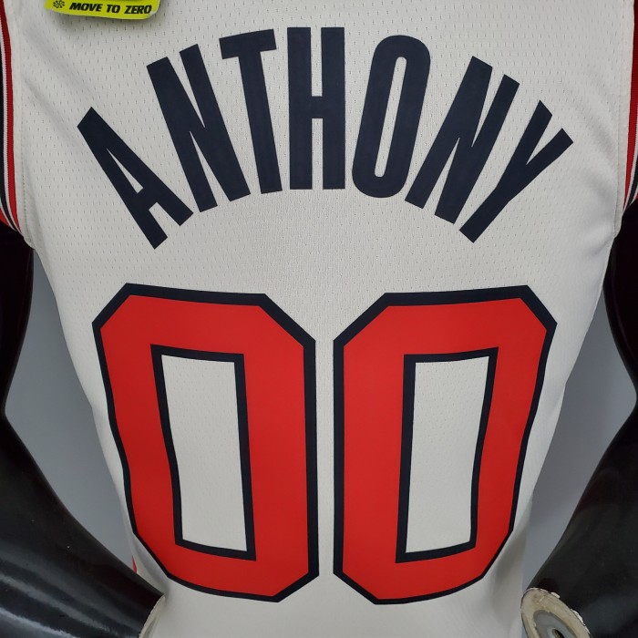 Carmelo Anthony Portland Trail Blazers Swingman Jersey Beige