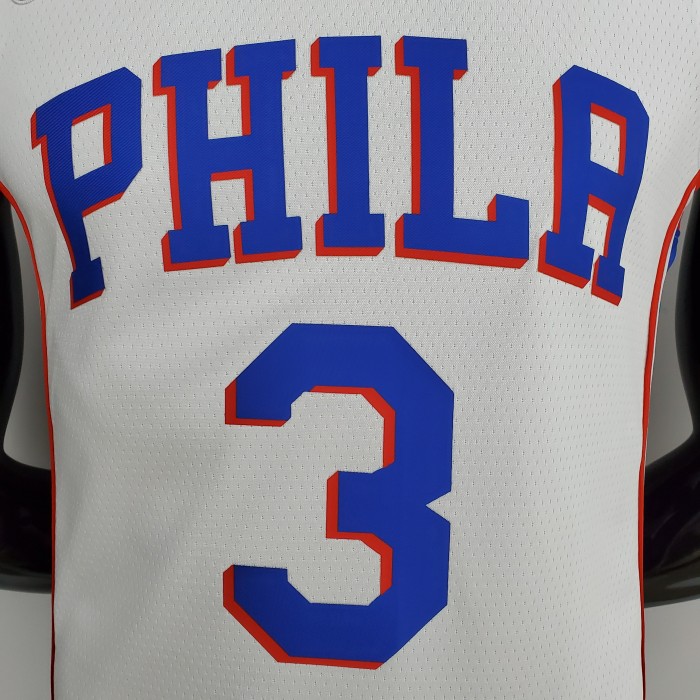 Allen Iverson Philadelphia 76ers 75th Anniversary Swingman Jersey White