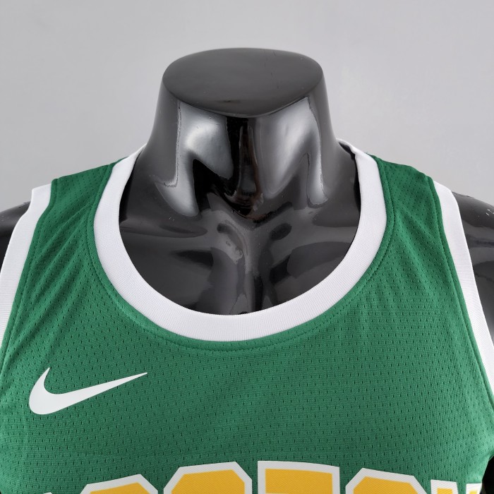 Kyrie Irving Boston Celtics Swingman Jersey Green Gold