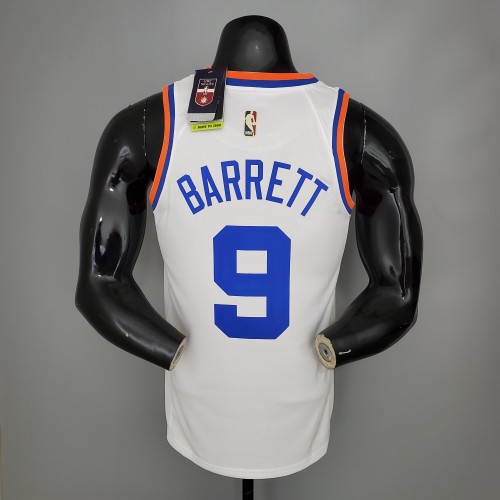 RJ Barrett New York Knicks 75th Anniversary Swingman Jersey White