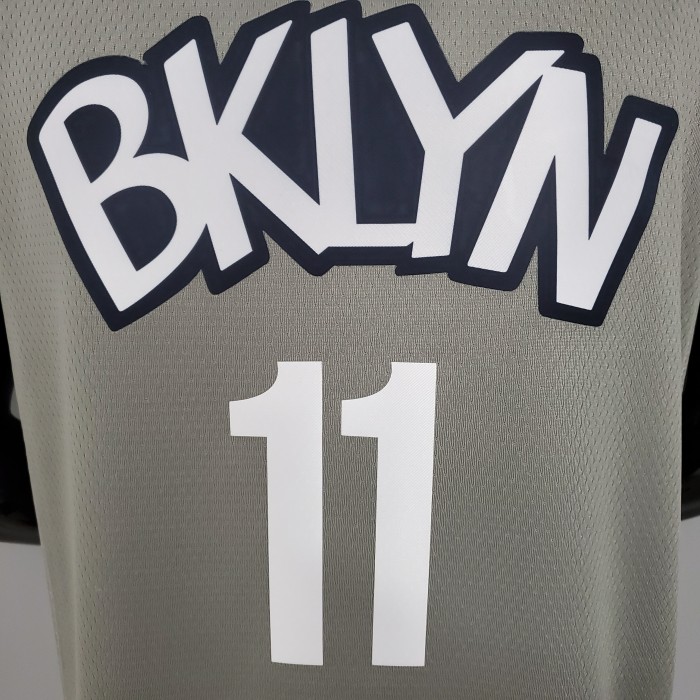 Kyrie Irving Brooklyn Nets Flying Man Swingman Jersey Gray