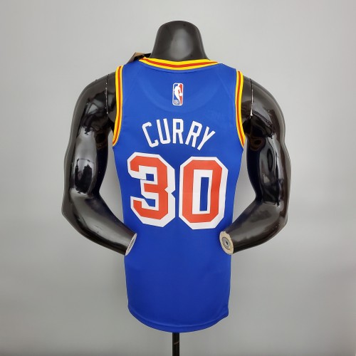 Stephen Curry Golden State Warriors 75th Anniversary Swingman Jersey Retro Blue