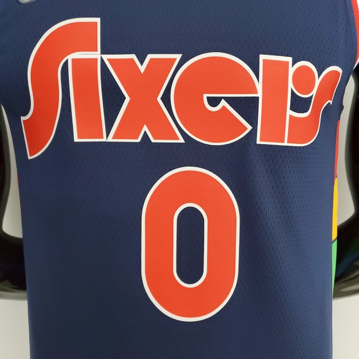 Tyrese Maxey Philadelphia 76ers 2022 City Edition Swingman Jersey Royal Blue