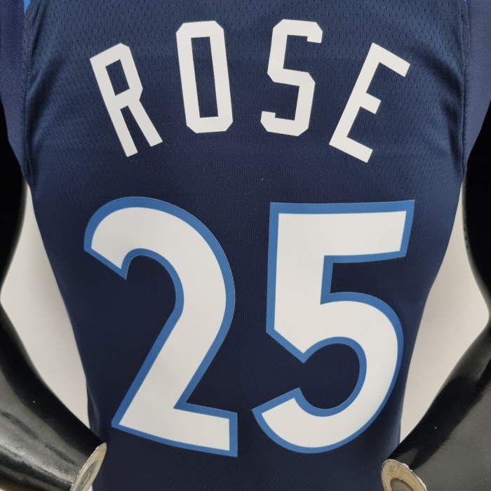 Derrick Rose Minnesota Timberwolves 75th Anniversary 2022 Swingman Jersey Royal Blue