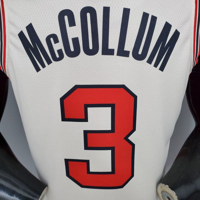 C.J. McCollum Portland Trail Blazers Swingman Jersey Beige