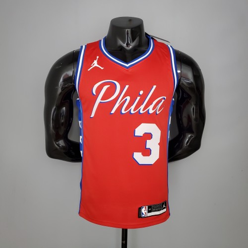 Allen Iverson Philadelphia 76ers 2020/21 Swingman Jersey Themed Red