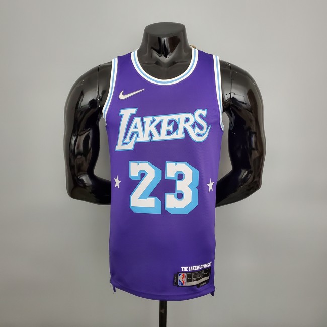 LeBron James Los Angeles Lakers 2021/22 City Edition Swingman Jersey Purple