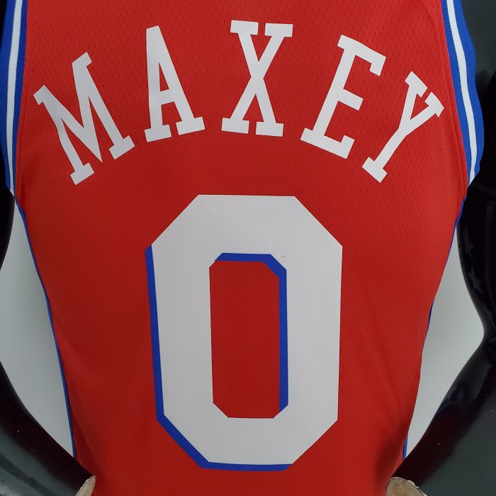 Tyrese Maxey Philadelphia 76ers Themed Red Swingman Jersey