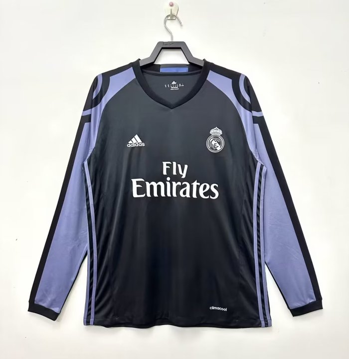 Real Madrid Third Long Sleeve Retro Jersey 2016/17