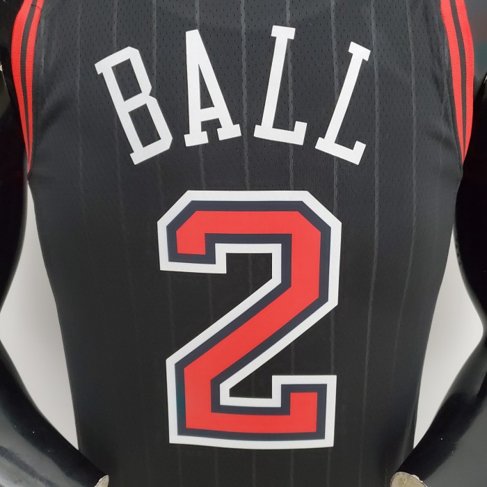 Lonzo Ball Chicago Bulls 75th Anniversary Swingman Jersey Flyers Black