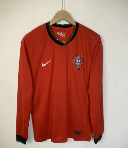 Portugal Euro 2024 Home Man Long Sleeve Jersey