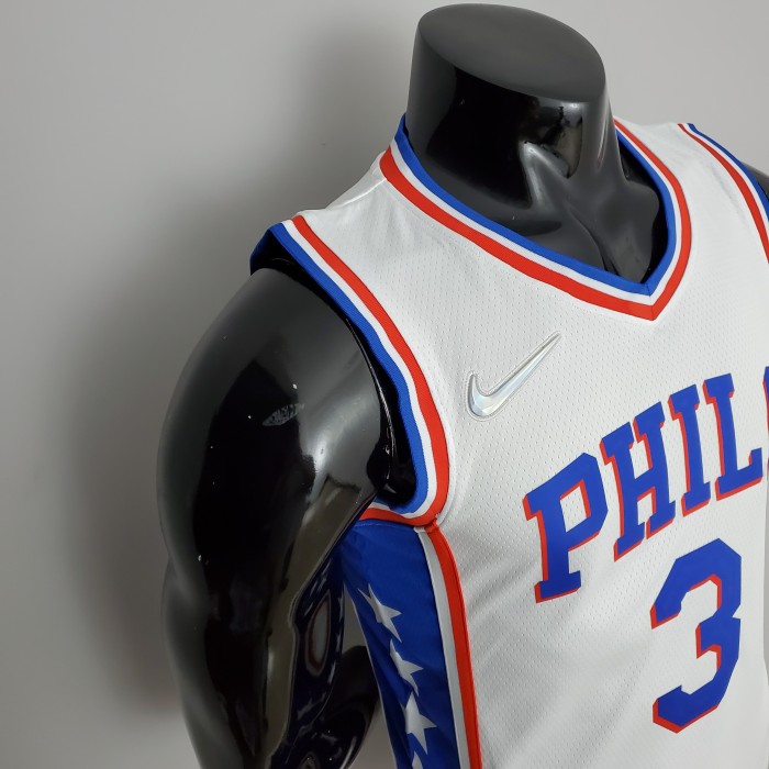 Allen Iverson Philadelphia 76ers 75th Anniversary Swingman Jersey White