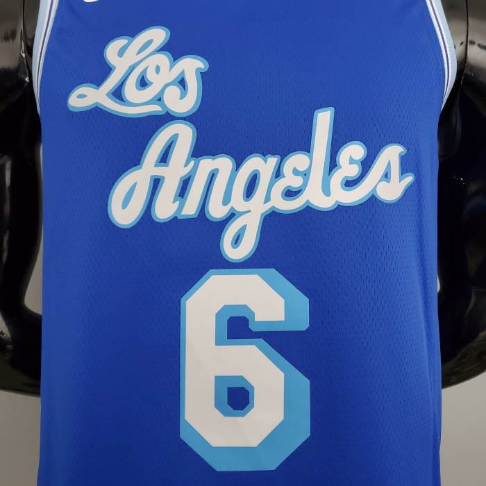 LeBron James #6 Los Angeles Lakers 2020/21 Swingman Jersey Retro Blue