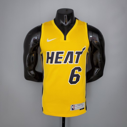 LeBron James Miami Heat Bonus Edition Swingman Jersey Yellow