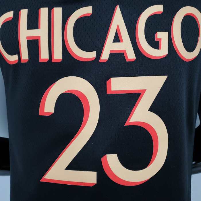 Michael Jordan Chicago Bulls Team City Edition Swingman Jersey Black