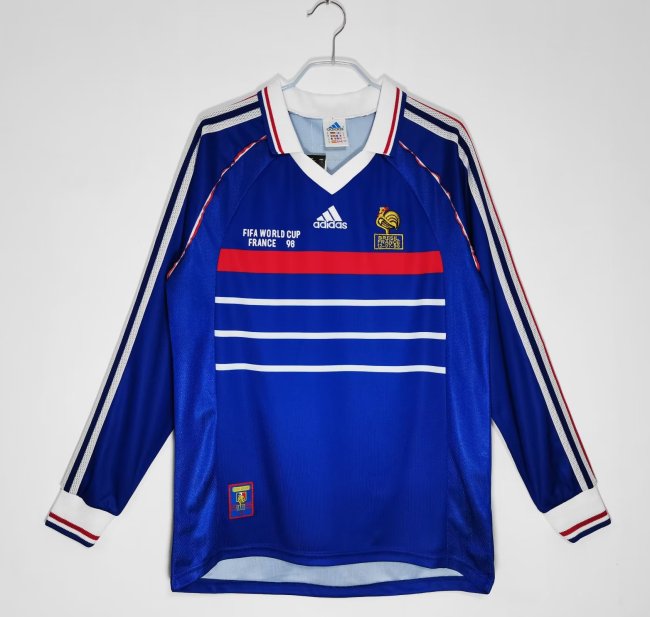 France Retro Home Long Sleeve Jersey 1998