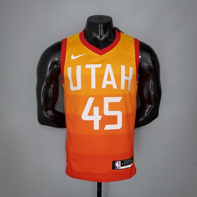 Donovan Mitchell Utah Jazz Rainbow Gradient Orange Swingman Jersey