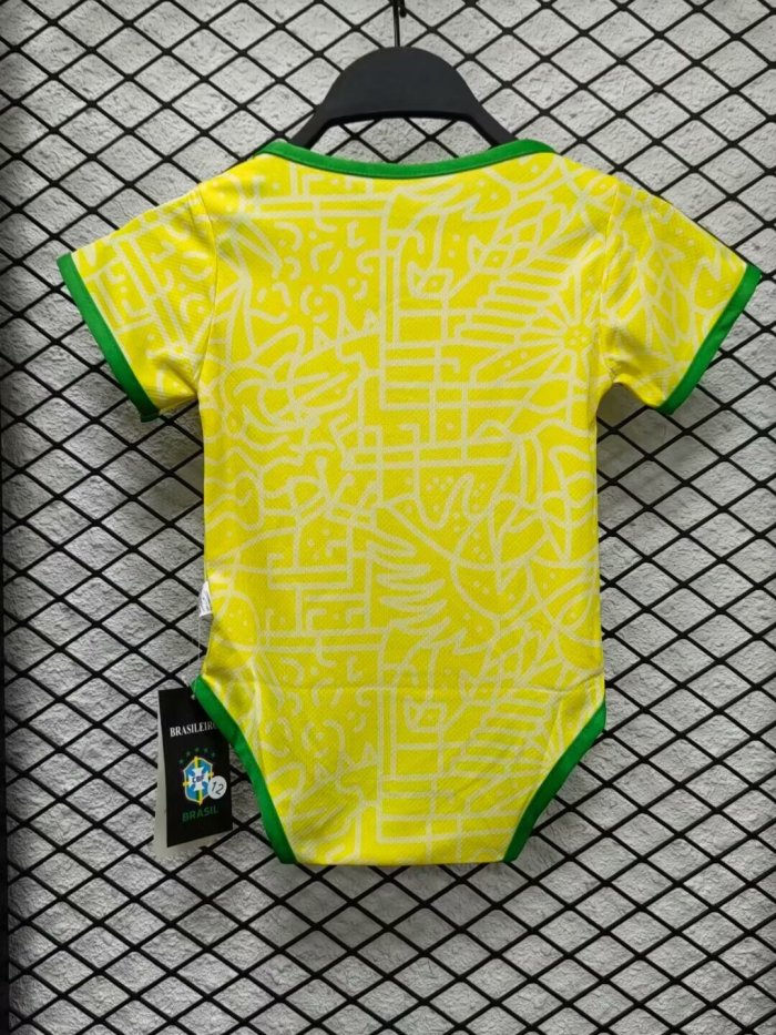 Brazil 2024 Copa America Home Baby Jersey