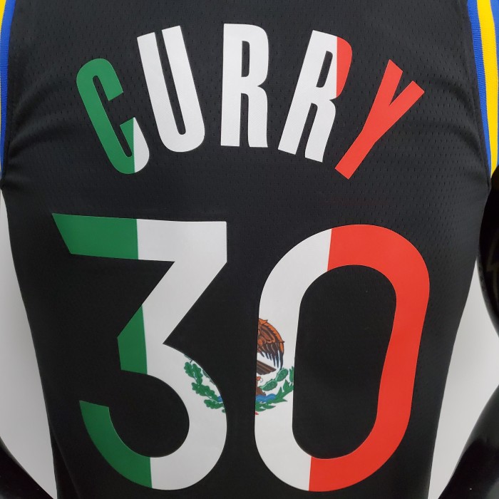 Stephen Curry Golden State Warriors 75th Anniversary Swingman Jersey Mexico Edition Black