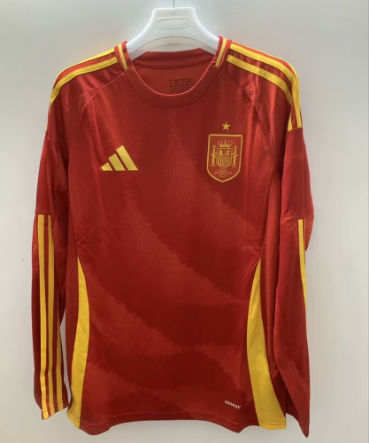 Spain Euro 2024 Home Man Long Sleeve Jersey