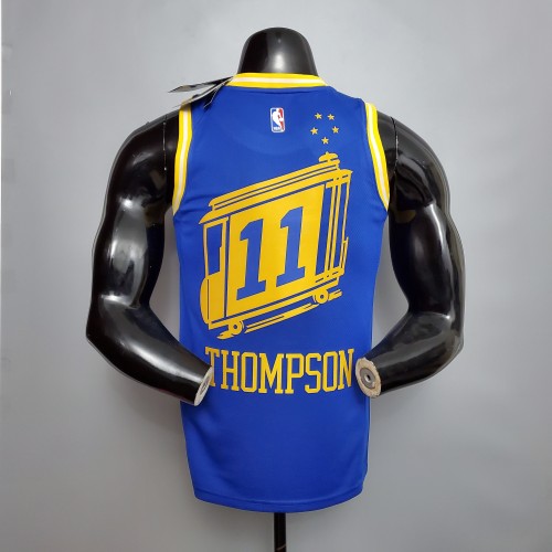 Klay Thompson Golden State Warriors Tram Version Swingman Jersey Blue