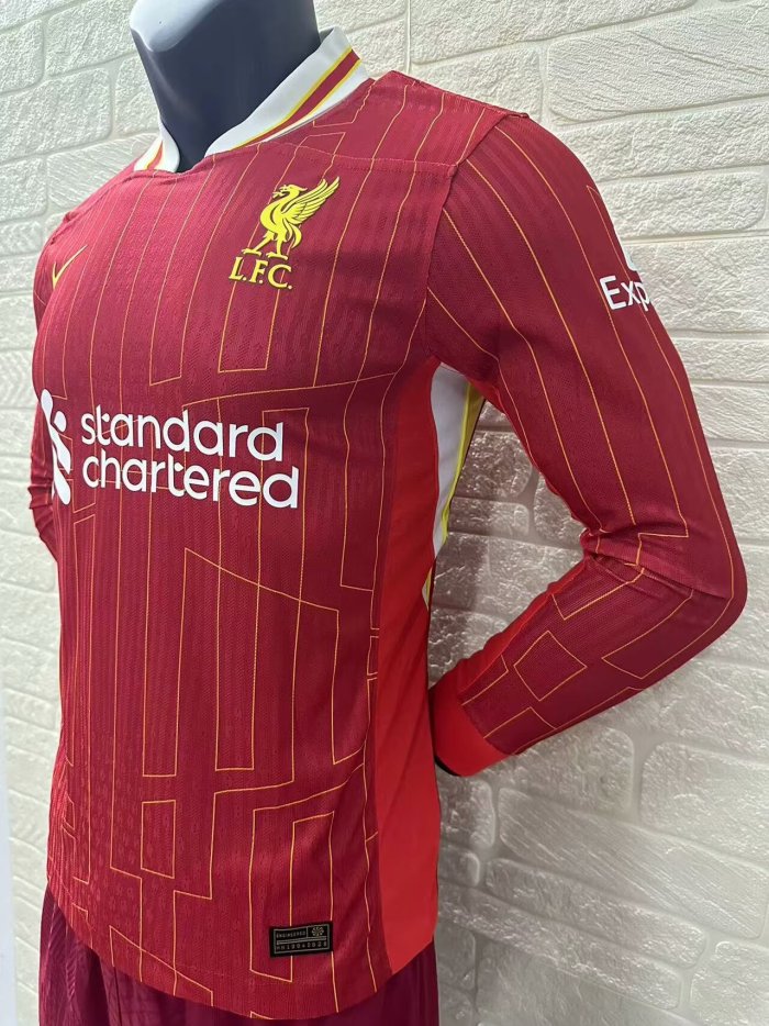 Liverpool Home Player Version Long Sleeve Jersey 24/25