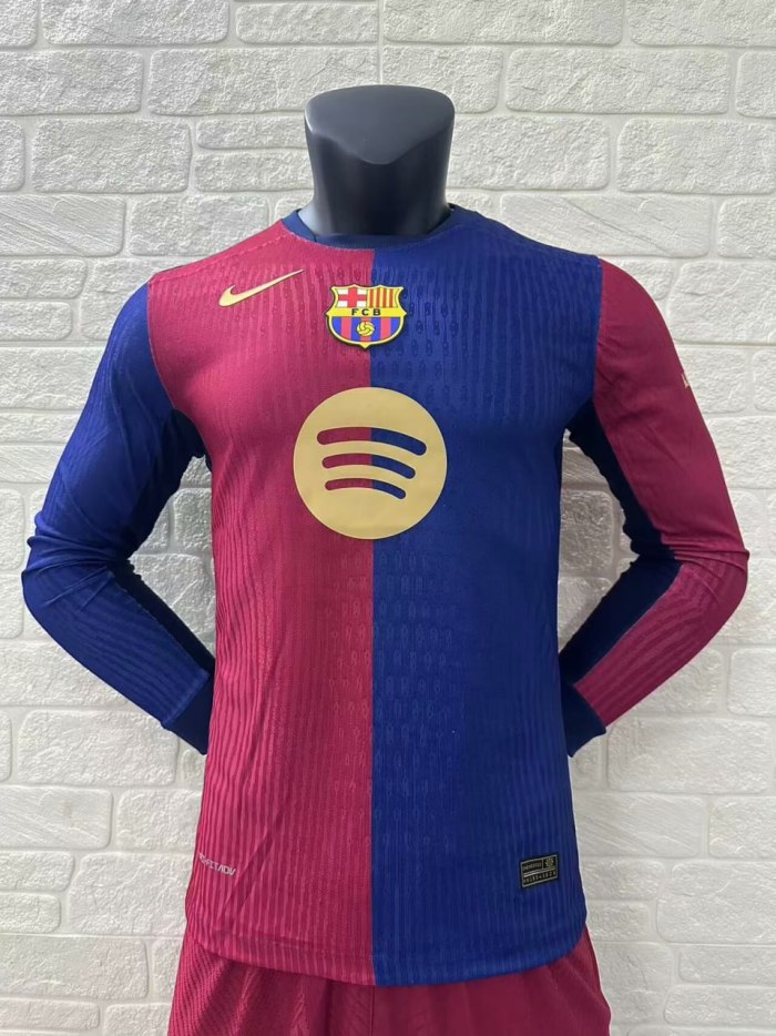 Barcelona Home Player Long Sleeve Jersey 24/25