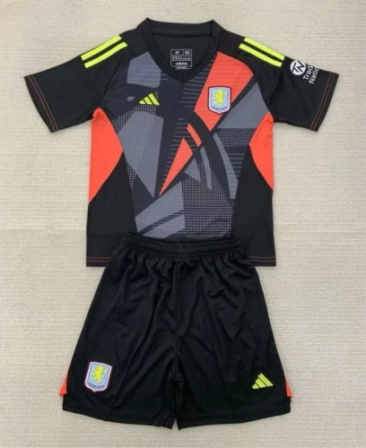 Aston Villa Goalkeeper Kids Suit 24/25 Black