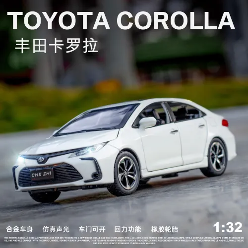 1:32仿真卡羅拉合金車模 聲光開門童子玩具汽車模型批發