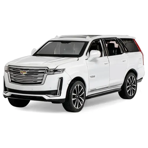 1:32凱迪拉克凱雷德合金模型回力聲光六開門仿真商務車模型擺件男孩禮物