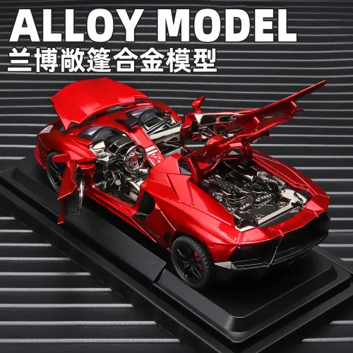 1:32藍寶堅尼合金車模回力聲光敞篷跑車男孩玩具夜市地攤熱賣推薦