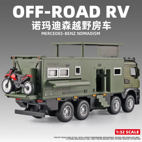 1:32賓士諾馬迪森合金模型回力聲光多功能仿真房車童子玩具汽車模型