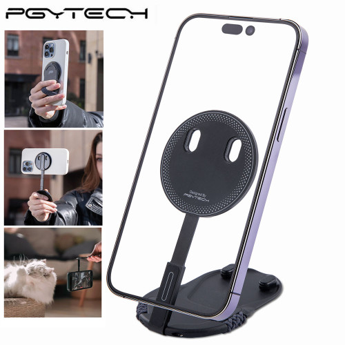 PGYTECH MagFlex Strong Magnetic Phone Holder Folding Photography Stand Fit for iPhone 12/13/14/15 Series and Android Series