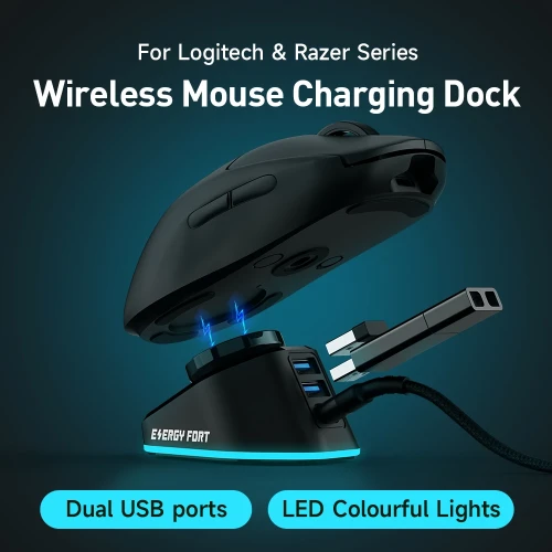 Gaming Mouse Wireless Charger For Logitech G PRO X Superlight X2 G403 G502 X Plus G703 G903 HERO Lightspeed Mice Dock Station