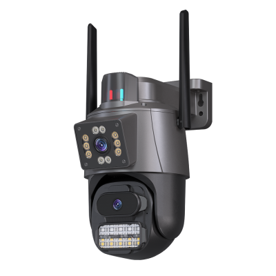 6MP WiFi Camera Outdoor8X Zoom Security Camera 4K Video Surveillance Three Lens Dual Screen PTZ ICsee Alexa NVR Security CCTV