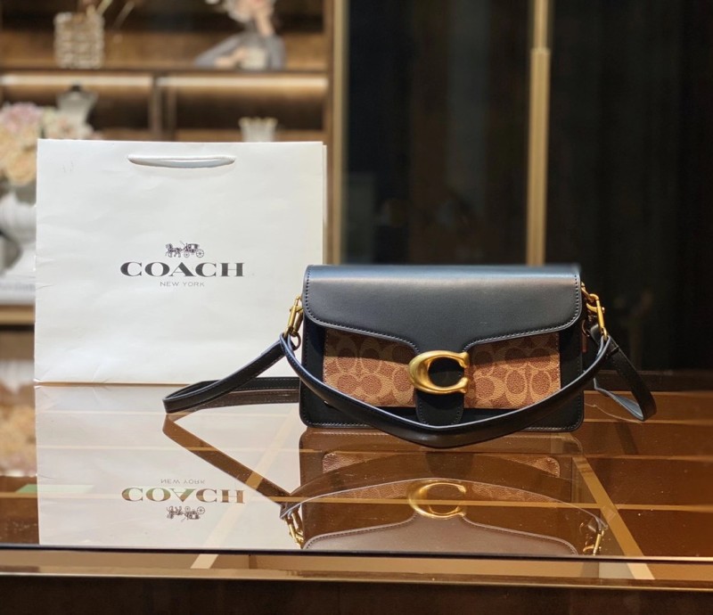 COACH Black Fashion Lichee Zipper & Hasp letter Genuine Leather Women's Handbags Clutches Wallet Combination Bags