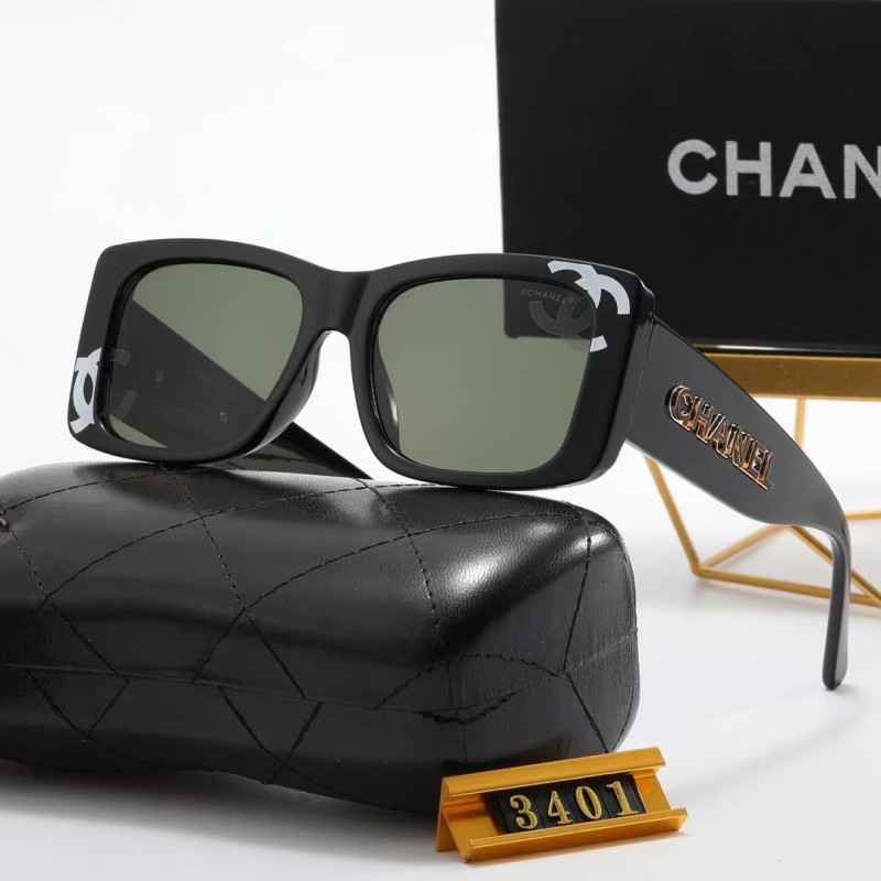 CHANEL S Black PC Multi AC Women's Outdoor Square Sunglasses