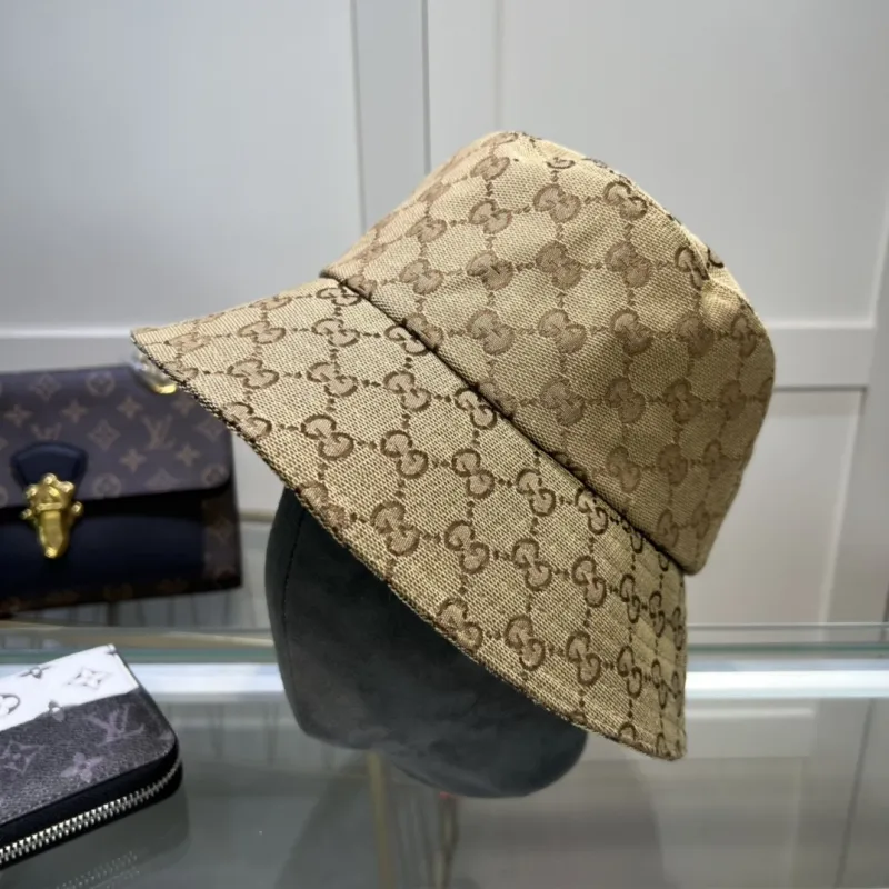 GUCCI Brown Casual Vintage Cotton Women's Adult Embossed Fishing cap