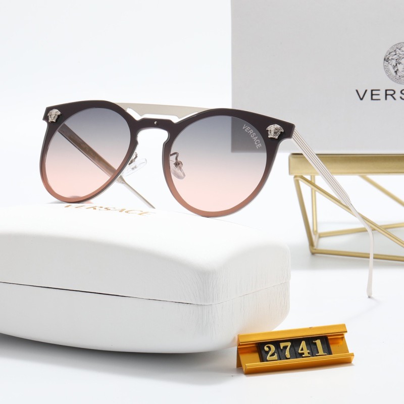 VERSACE Champagne PC Multi AC Women's Outdoor Retro Sunglasses