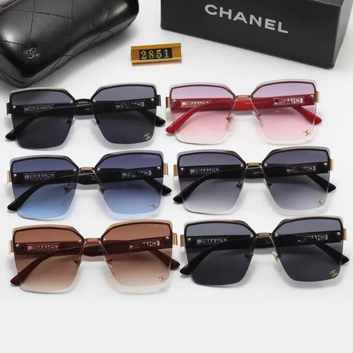 CHANEL S Black PC Multi AC Women's Outdoor Square Sunglasses