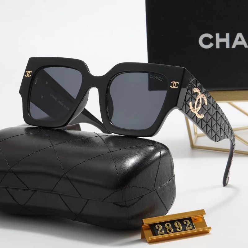 CHANEL S Black PC Multi AC Women's Outdoor Trendy Sunglasses