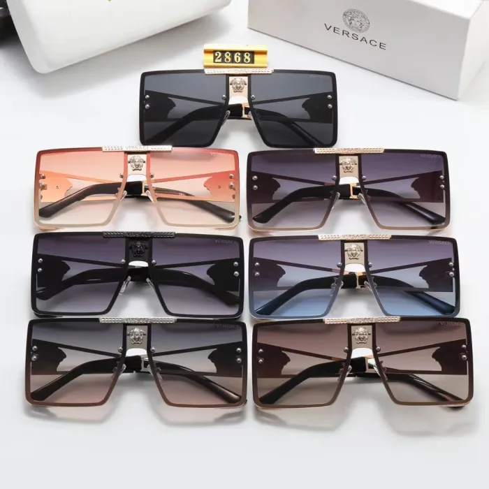 VERSACE Champagne PC Multi AC Women's Outdoor Oersized Sunglasses