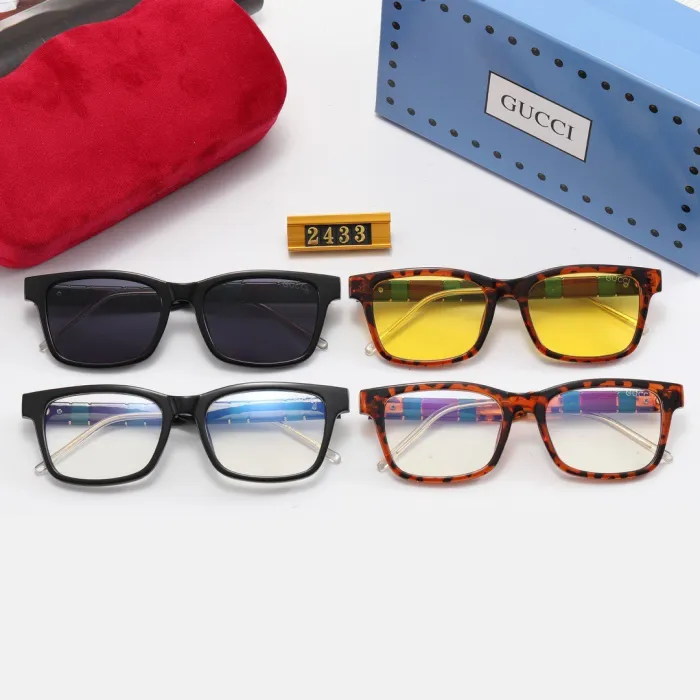 GUCCI S Black PC Multi AC Women's Outdoor Square Sunglasses