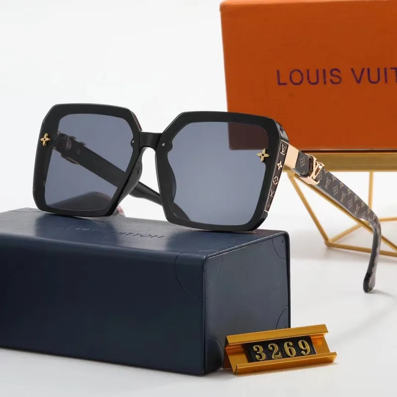 LOUIS VUITTON LV Black PC Multi AC Women's Outdoor Square Sunglasses