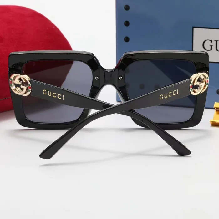 GUCCI S Black PC Multi AC Women's Outdoor Oersized Sunglasses