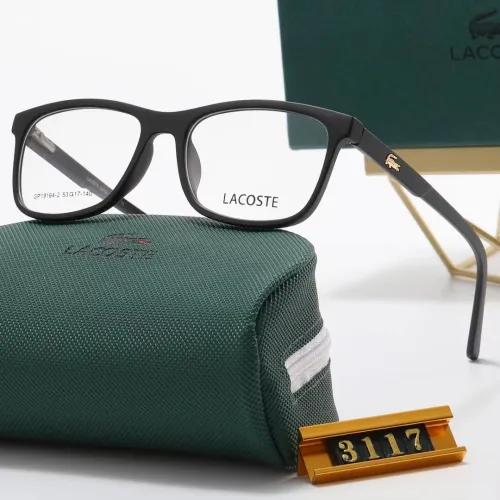 LACOSTE S Black PC Clear AC Women's Outdoor Square Sunglasses