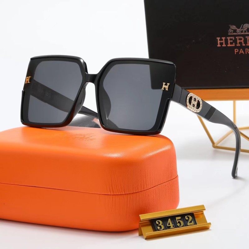 HERMES S Black PC Multi AC Women's Outdoor Fashion Sunglasses