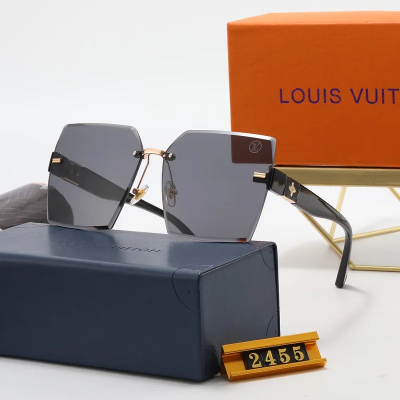 LOUIS VUITTON S Black PC Multi AC Women's Outdoor Rimless Sunglasses