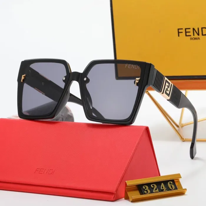 FENDI S Black PC Multi AC Women's Outdoor Oersized Sunglasses
