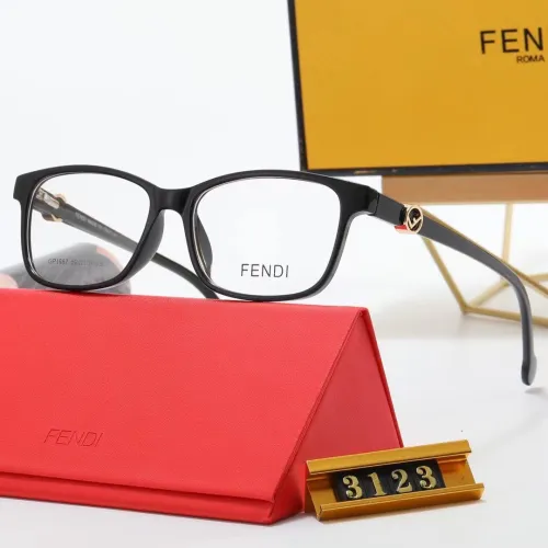 FENDI S Black PC Clear AC Women's Outdoor Square Sunglasses